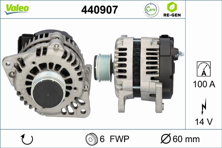 Valeo 440907 - Ģenerators www.autospares.lv