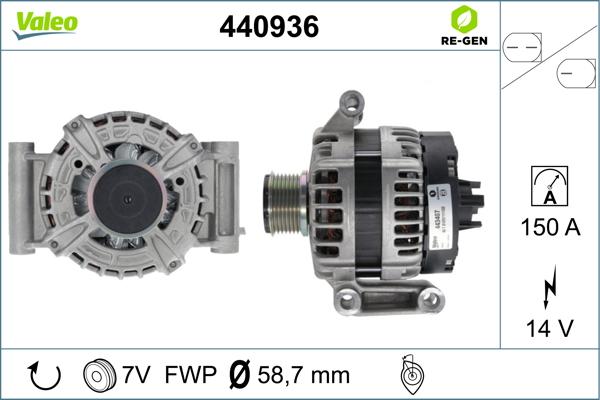 Valeo 440936 - Alternator www.autospares.lv