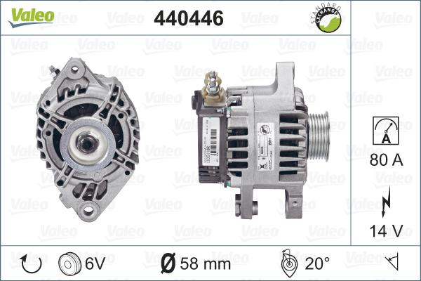 Valeo 440446 - Ģenerators autospares.lv