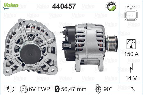 Valeo 440457 - Ģenerators www.autospares.lv
