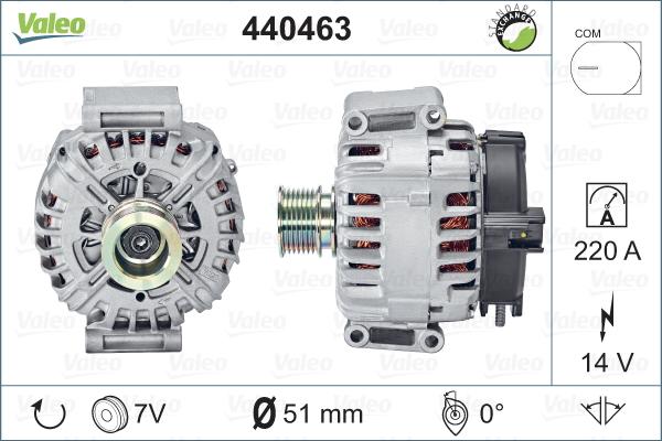 Valeo 440463 - Ģenerators www.autospares.lv