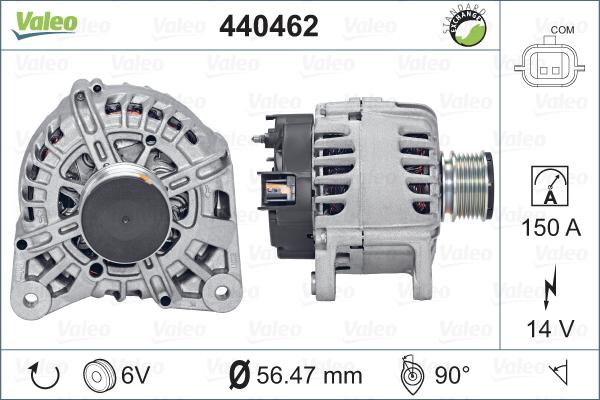 Valeo 440462 - Генератор www.autospares.lv