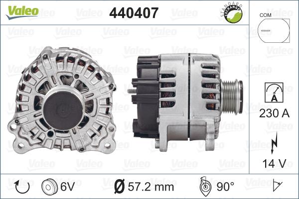 Valeo 440407 - Ģenerators www.autospares.lv