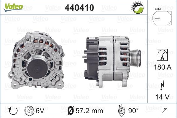 Valeo 440410 - Генератор www.autospares.lv