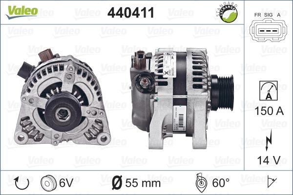 Valeo 440411 - Alternator www.autospares.lv