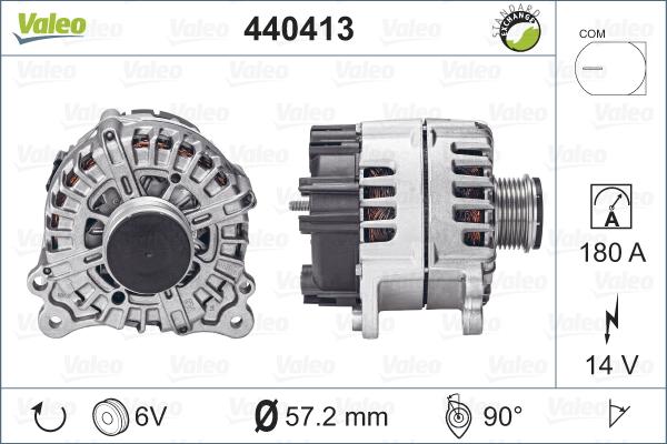 Valeo 440413 - Генератор www.autospares.lv