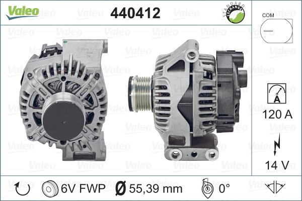 Valeo 440412 - Ģenerators www.autospares.lv