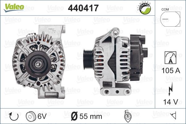 Valeo 440417 - Ģenerators autospares.lv