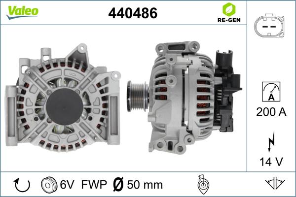 Valeo 440486 - Ģenerators www.autospares.lv