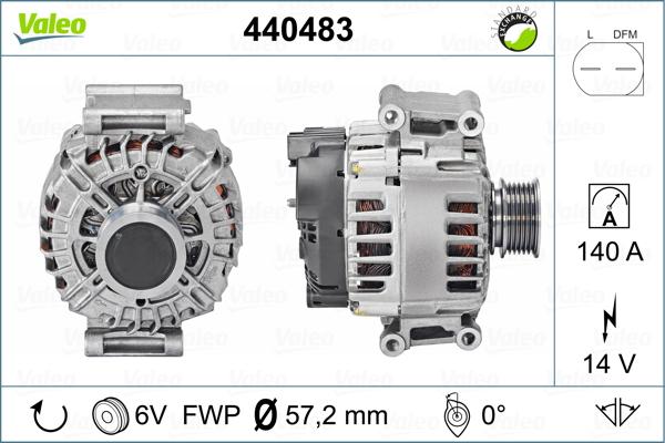 Valeo 440483 - Ģenerators autospares.lv