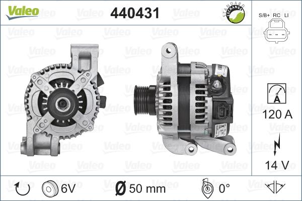 Valeo 440431 - Ģenerators www.autospares.lv