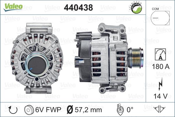 Valeo 440438 - Ģenerators autospares.lv