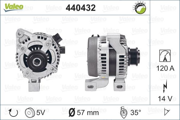 Valeo 440432 - Alternator www.autospares.lv