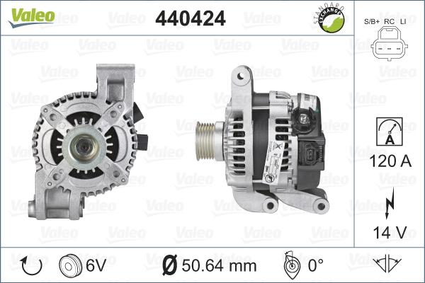 Valeo 440424 - Ģenerators autospares.lv