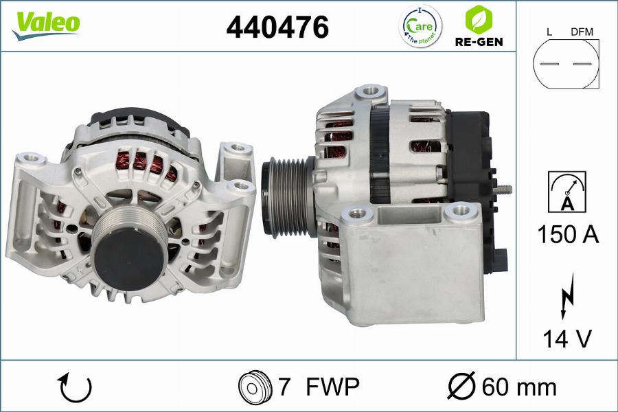 Valeo 440476 - Alternator www.autospares.lv