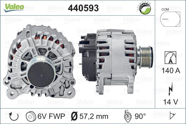 Valeo 440593 - Ģenerators autospares.lv