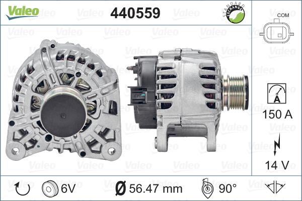 Valeo 440559 - Генератор www.autospares.lv