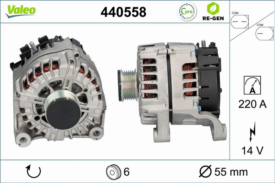 Valeo 440558 - Ģenerators www.autospares.lv