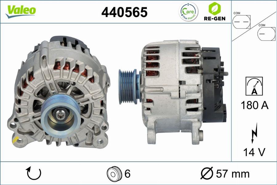 Valeo 440565 - Ģenerators www.autospares.lv