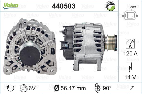 Valeo 440503 - Генератор www.autospares.lv