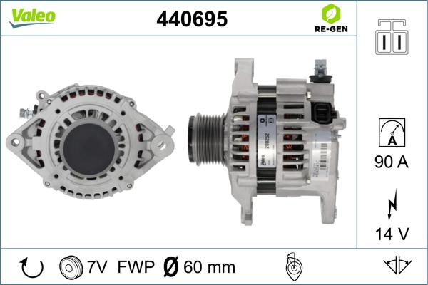 Valeo 440695 - Ģenerators www.autospares.lv