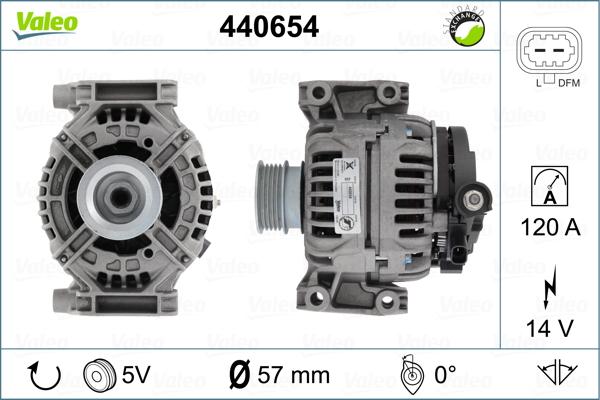 Valeo 440654 - Генератор www.autospares.lv