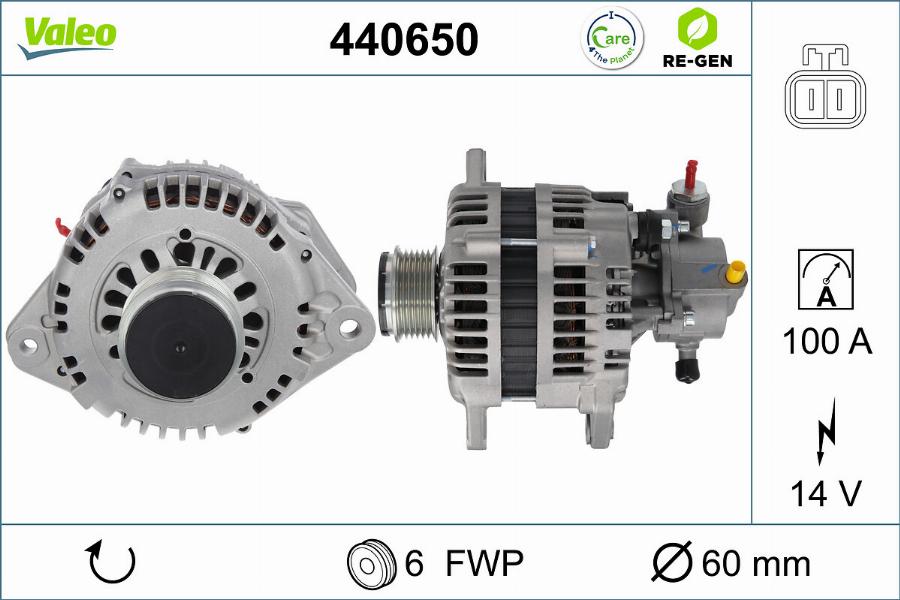 Valeo 440650 - Ģenerators www.autospares.lv