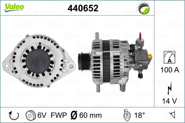 Valeo 440652 - Alternator www.autospares.lv