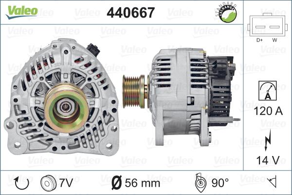 Valeo 440667 - Генератор www.autospares.lv