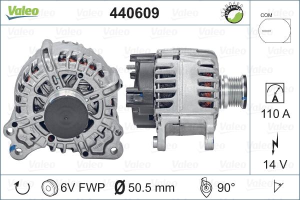 Valeo 440609 - Ģenerators www.autospares.lv