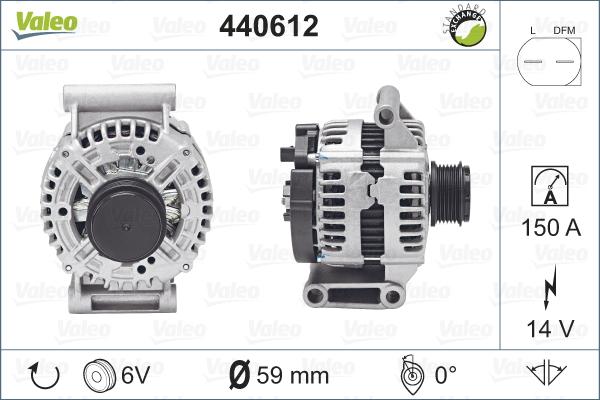 Valeo 440612 - Ģenerators www.autospares.lv