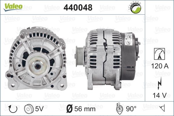 Valeo 440048 - Ģenerators autospares.lv