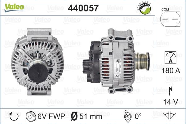 Valeo 440057 - Ģenerators www.autospares.lv