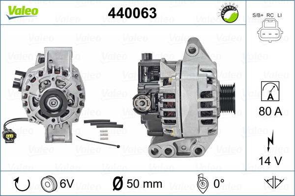 Valeo 440063 - Ģenerators www.autospares.lv