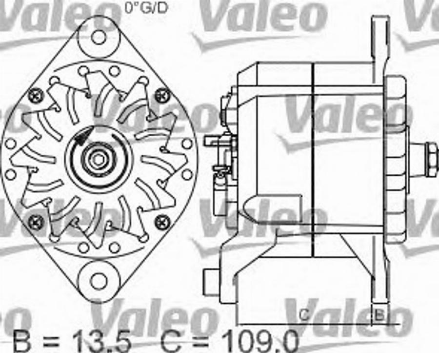 Valeo 440013 - Генератор www.autospares.lv