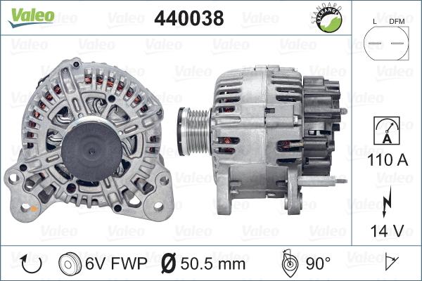 Valeo 440038 - Ģenerators autospares.lv