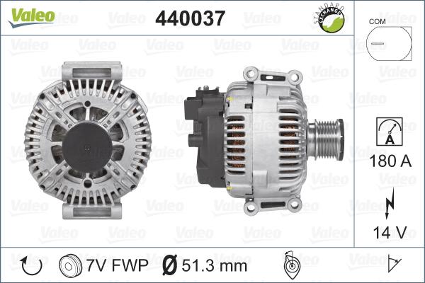 Valeo 440037 - Alternator www.autospares.lv