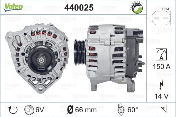 Valeo 440025 - Ģenerators www.autospares.lv