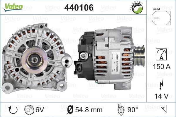 Valeo 440106 - Alternator www.autospares.lv