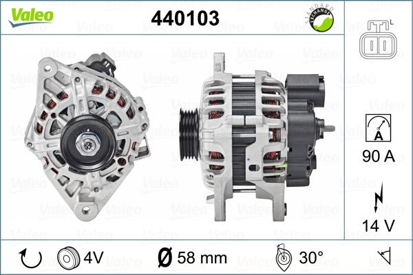 Valeo 440103 - Ģenerators autospares.lv