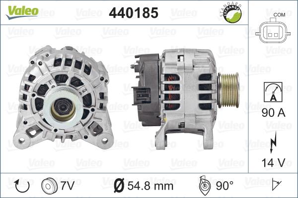 Valeo 440185 - Генератор www.autospares.lv