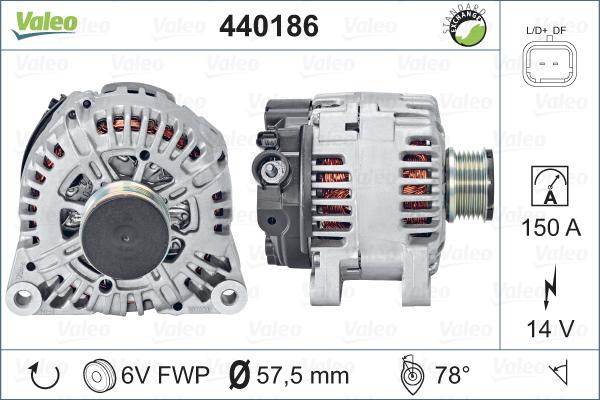 Valeo 440186 - Ģenerators autospares.lv