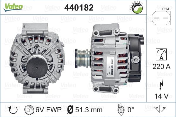 Valeo 440182 - Ģenerators www.autospares.lv