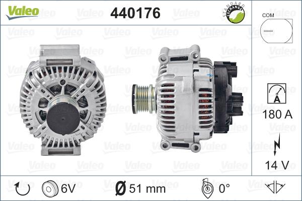 Valeo 440176 - Ģenerators autospares.lv