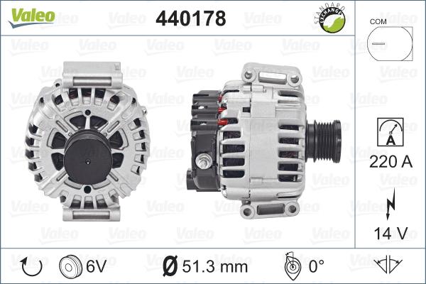 Valeo 440178 - Alternator www.autospares.lv