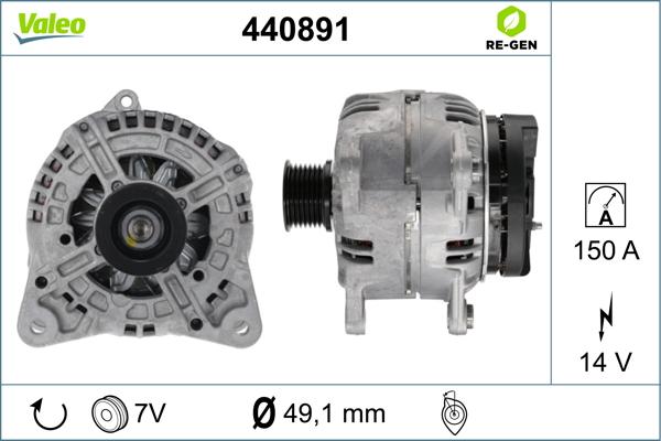 Valeo 440891 - Ģenerators autospares.lv