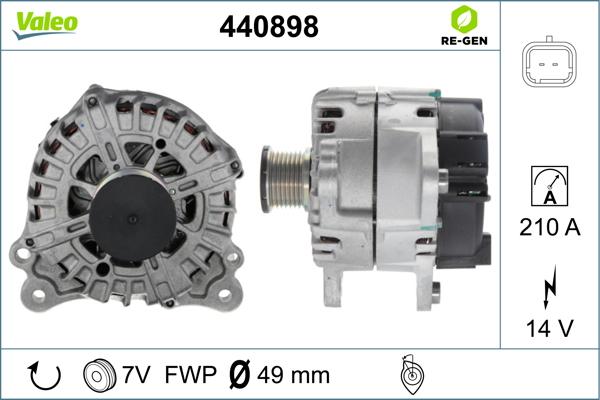 Valeo 440898 - Генератор www.autospares.lv