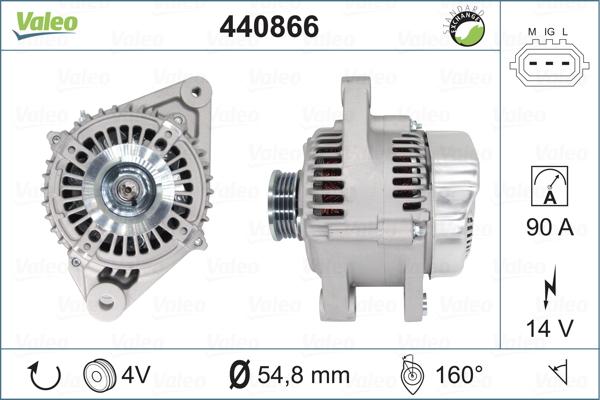 Valeo 440866 - Ģenerators www.autospares.lv