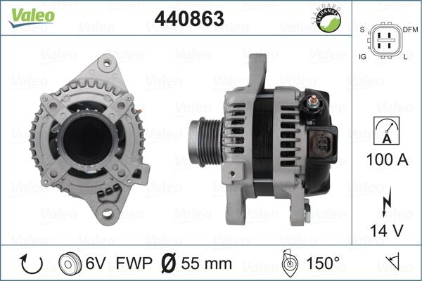 Valeo 440863 - Генератор www.autospares.lv