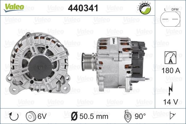 Valeo 440341 - Генератор www.autospares.lv